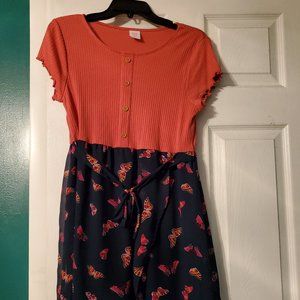 Girl butterfly casual dress
